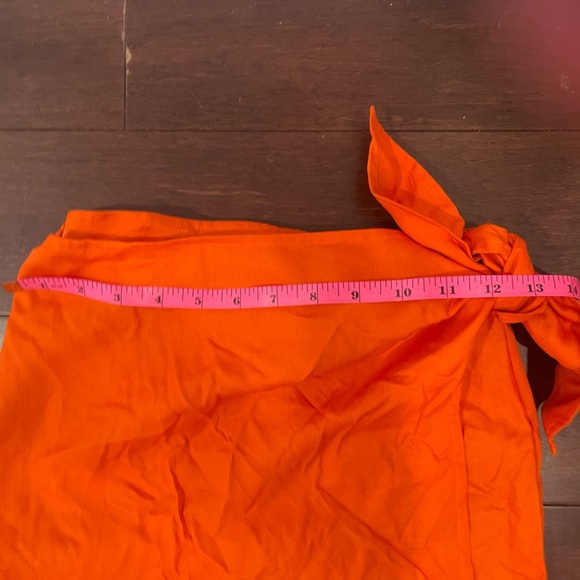 vintage retro Esprit Orange & Pink Sarong with Tropical Design - Picture 3 of 11